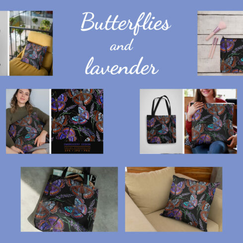 Butterflies and lavender.