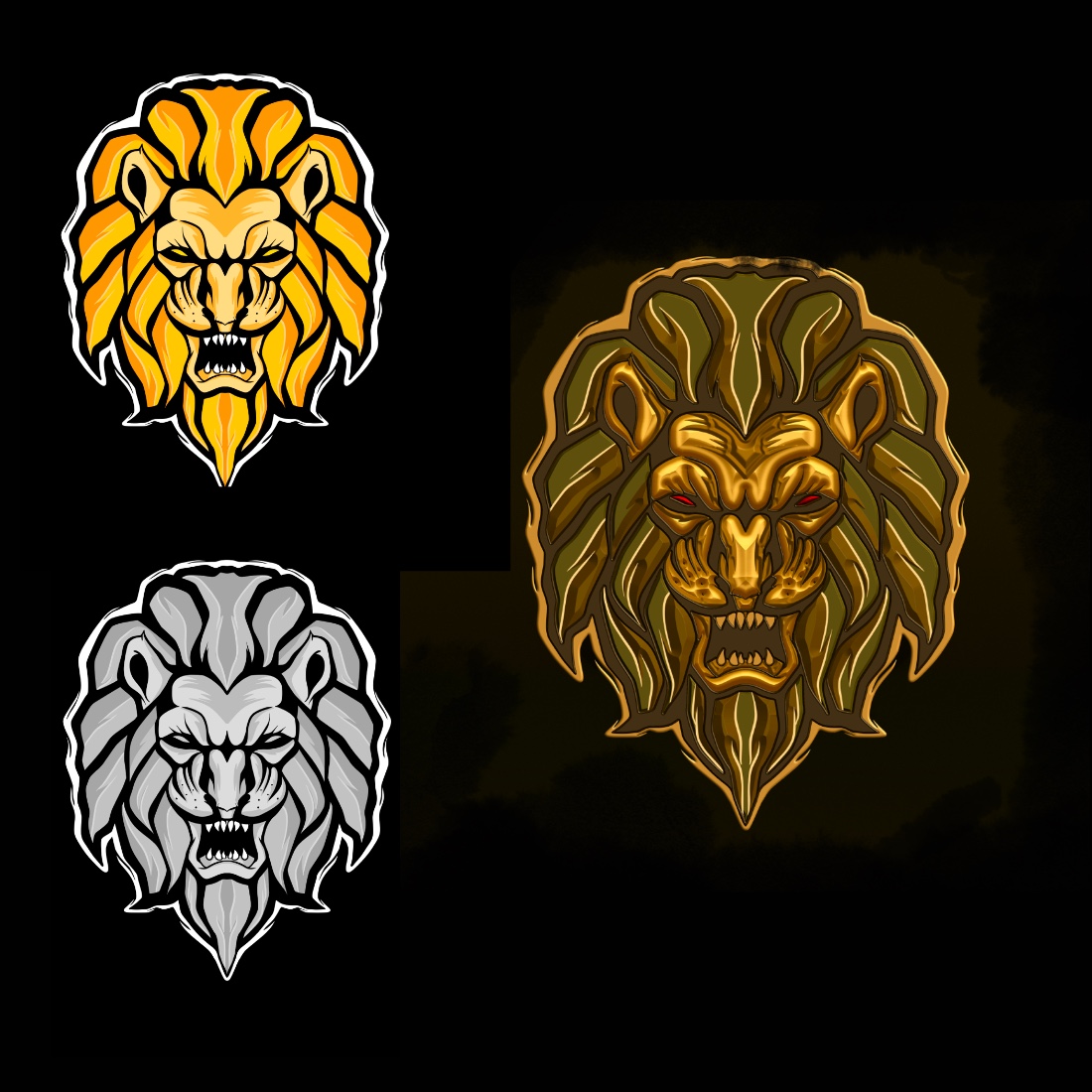 Mascot lion illustration hight resolution