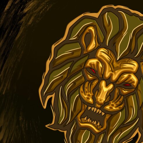 Mascot lion illustration hight resolution - MasterBundles