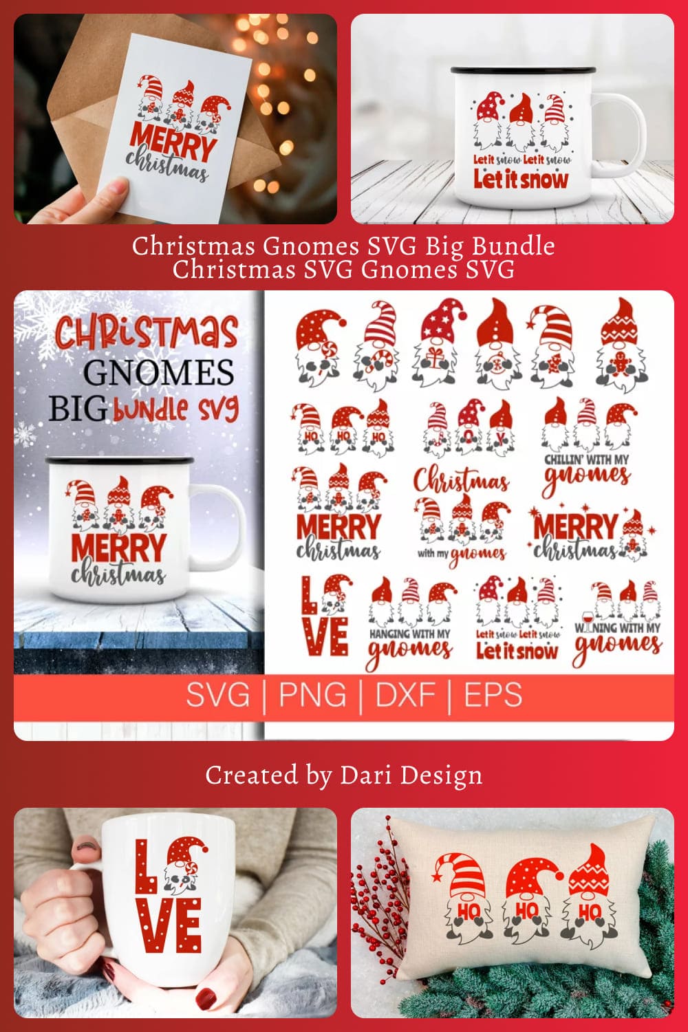 Christmas Gnome SVG Bundle, Christmas SVG Bundle, Gnomes SVG.