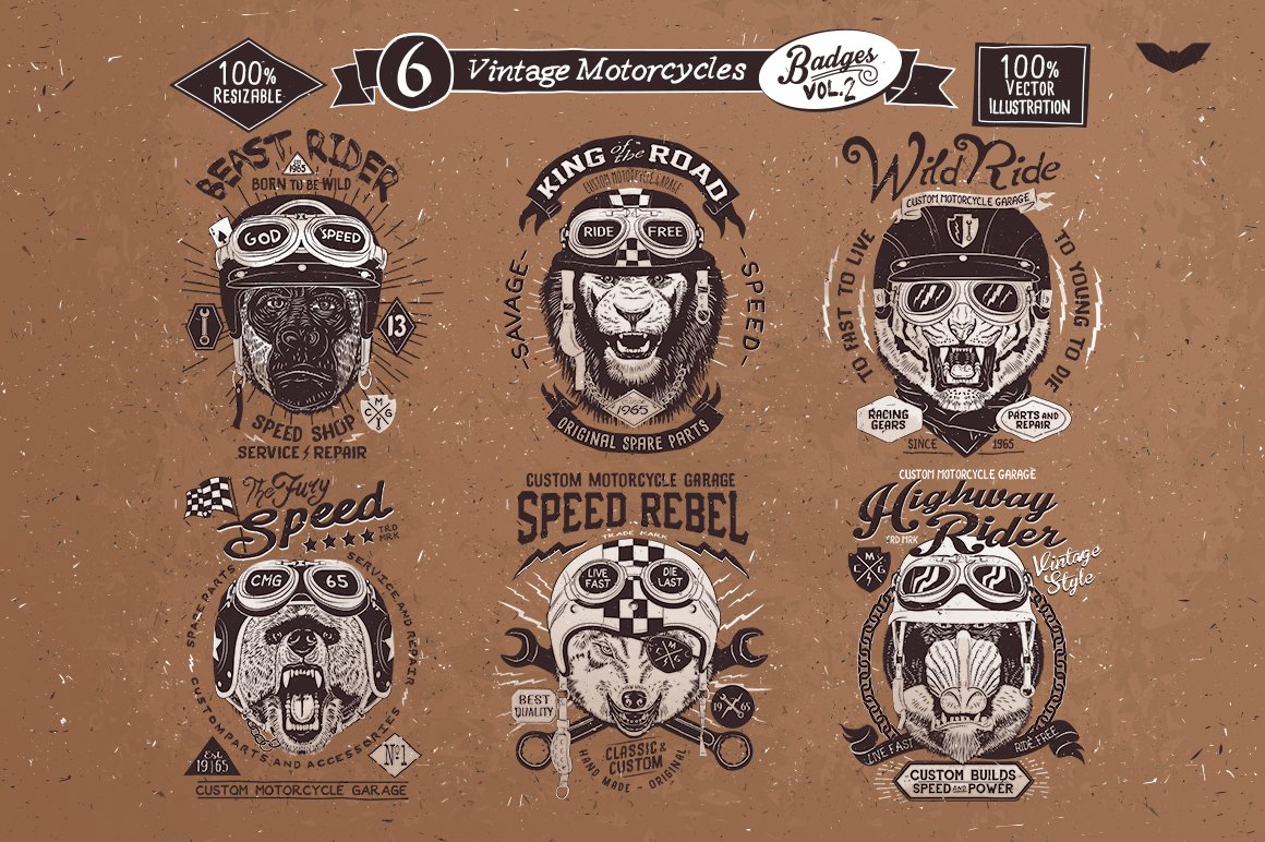 Vintage motorcycles collection.
