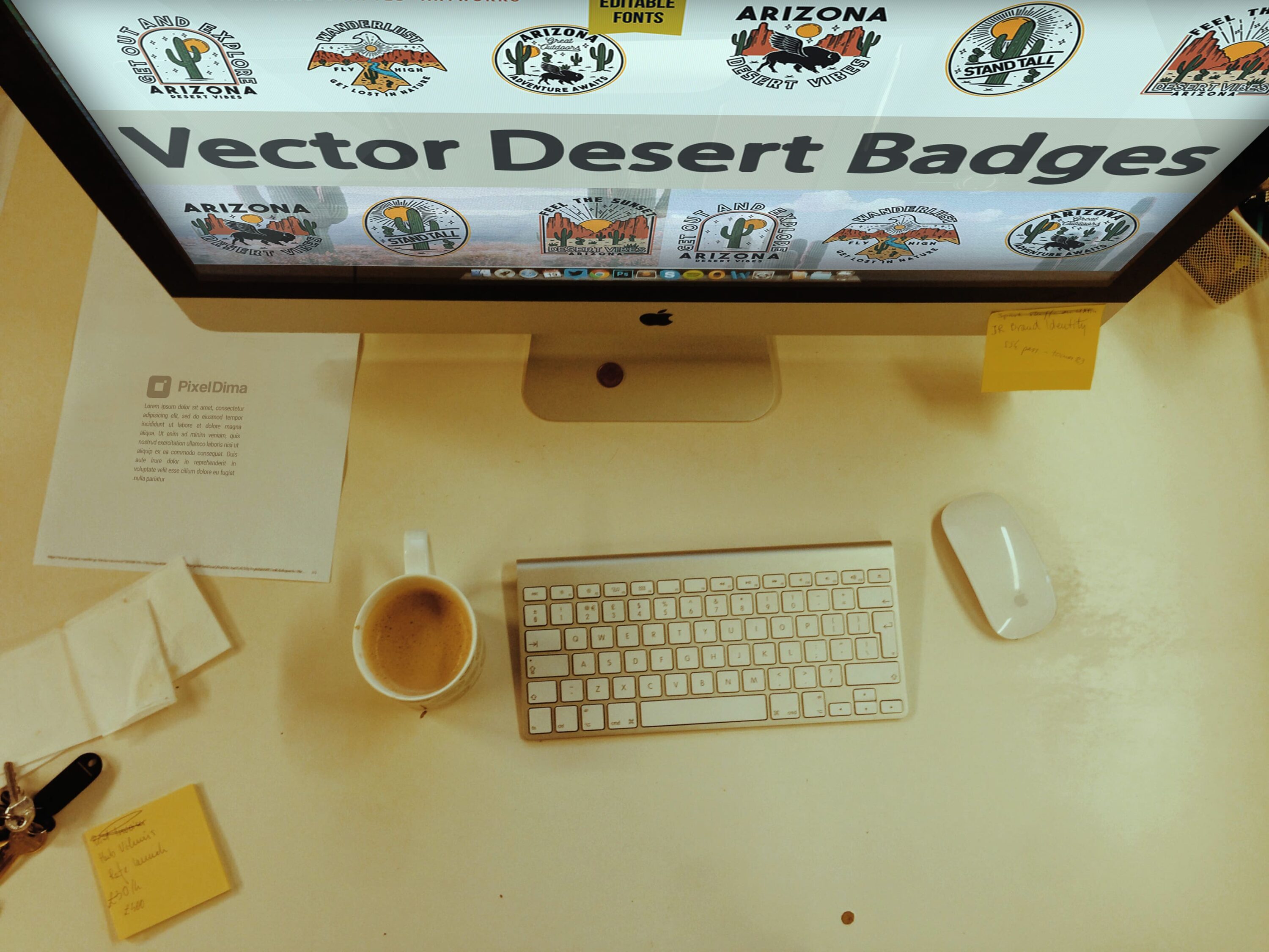 Desktop option of the Vector Desert Badges.