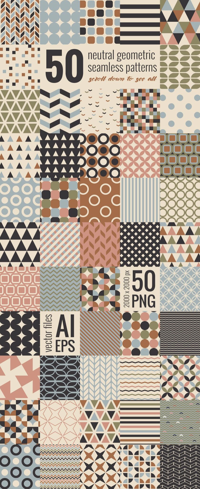 Minimal Geometric Patterns Bundle – MasterBundles