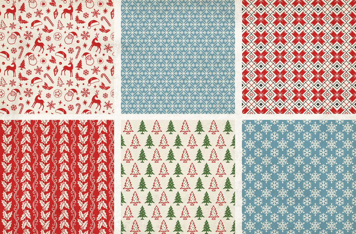 Christmas background with geometric print.