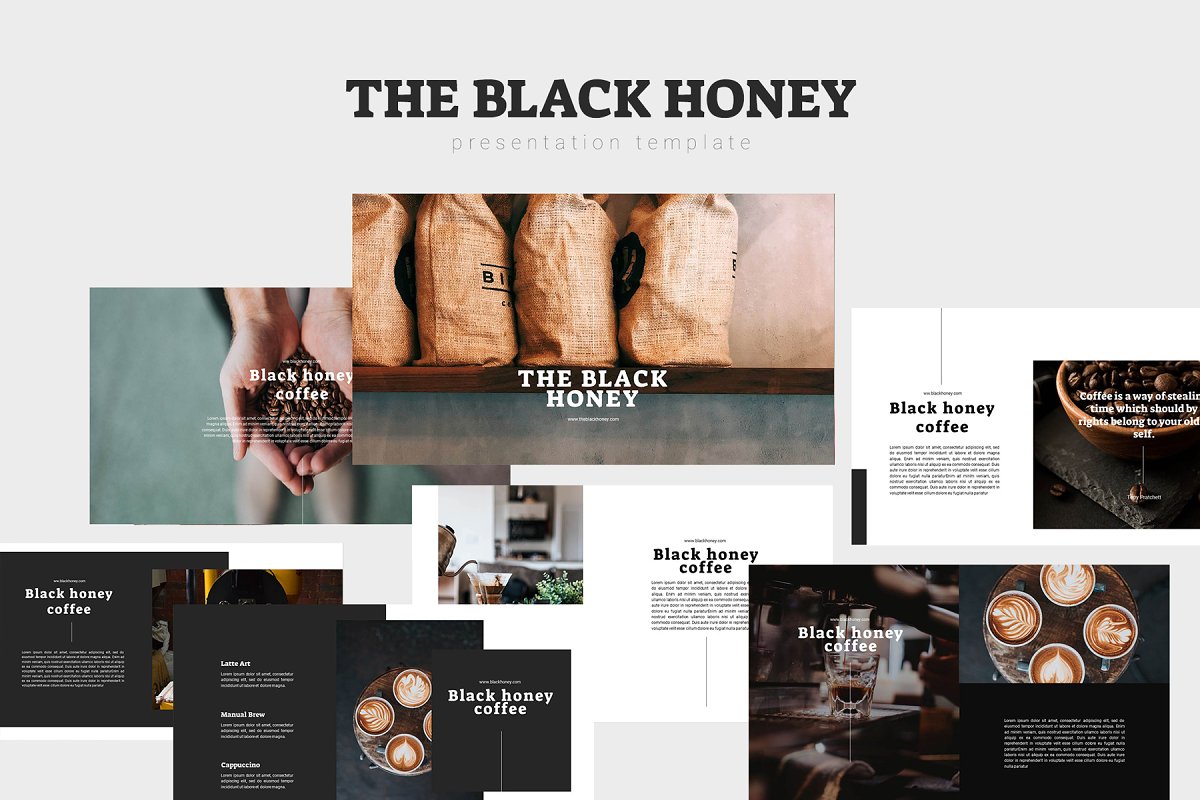 Cover image of Black Honey - Coffee Powerpoint.
