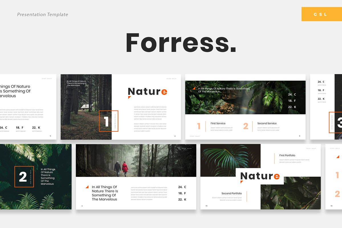 Cover image of Foress - Nature Google Slide.