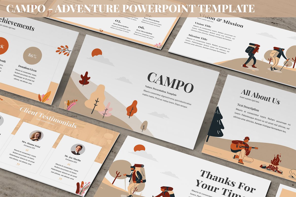 Cover image of Campo - Adventure Powerpoint.