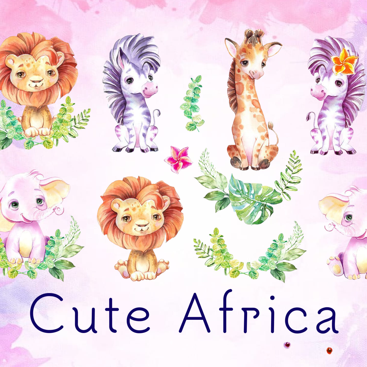 Cute Africa patterns & elements.