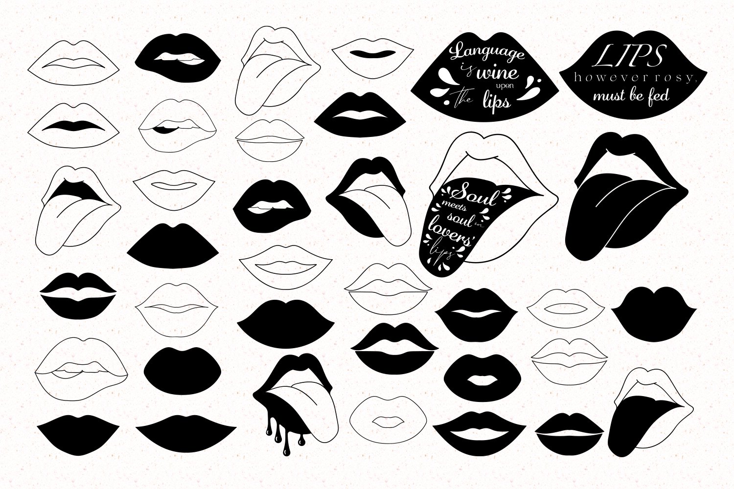 Black lips collection.