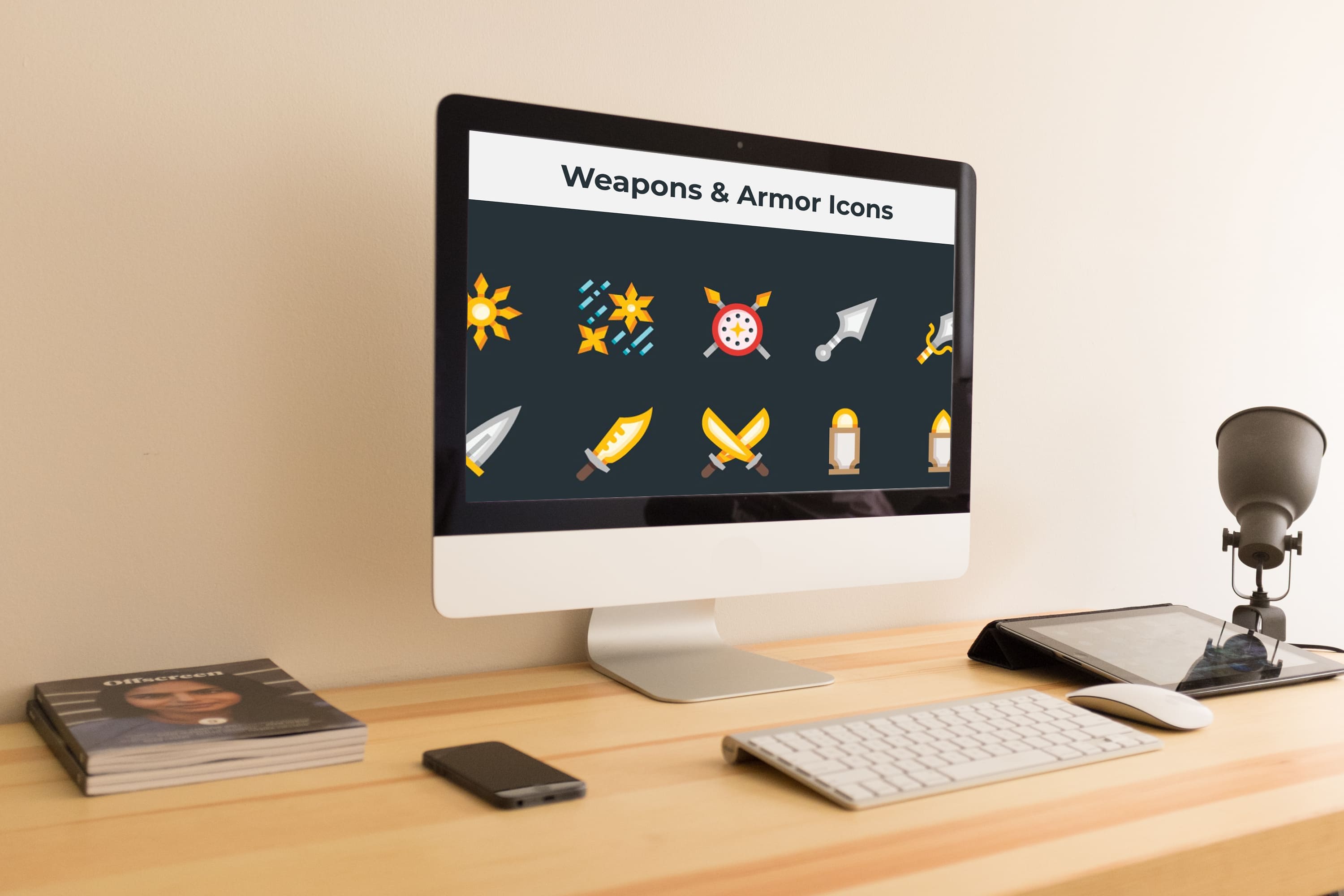 Desktop option of the Weapons & Armor Icons.