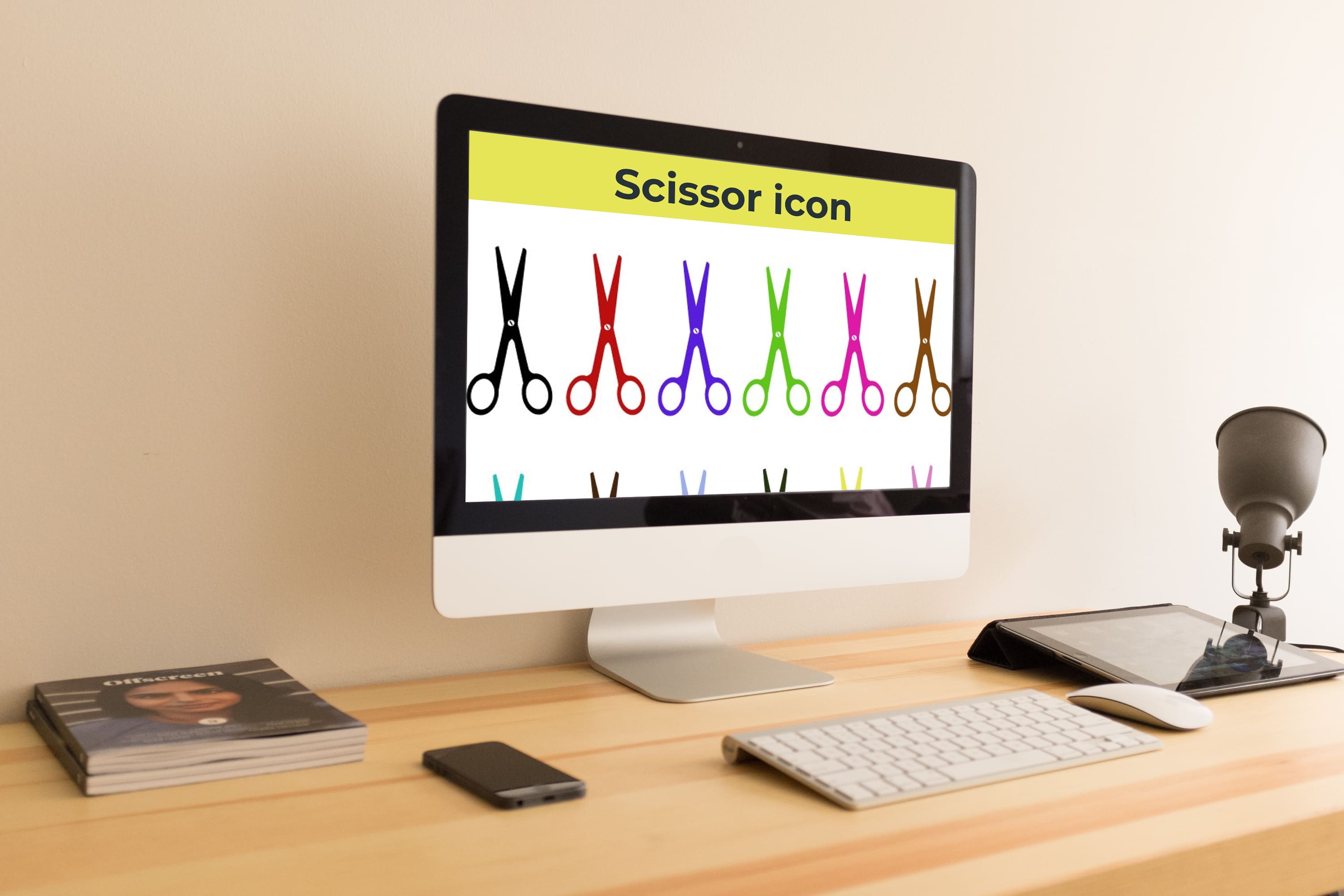Desktop option of the Scissor icon.