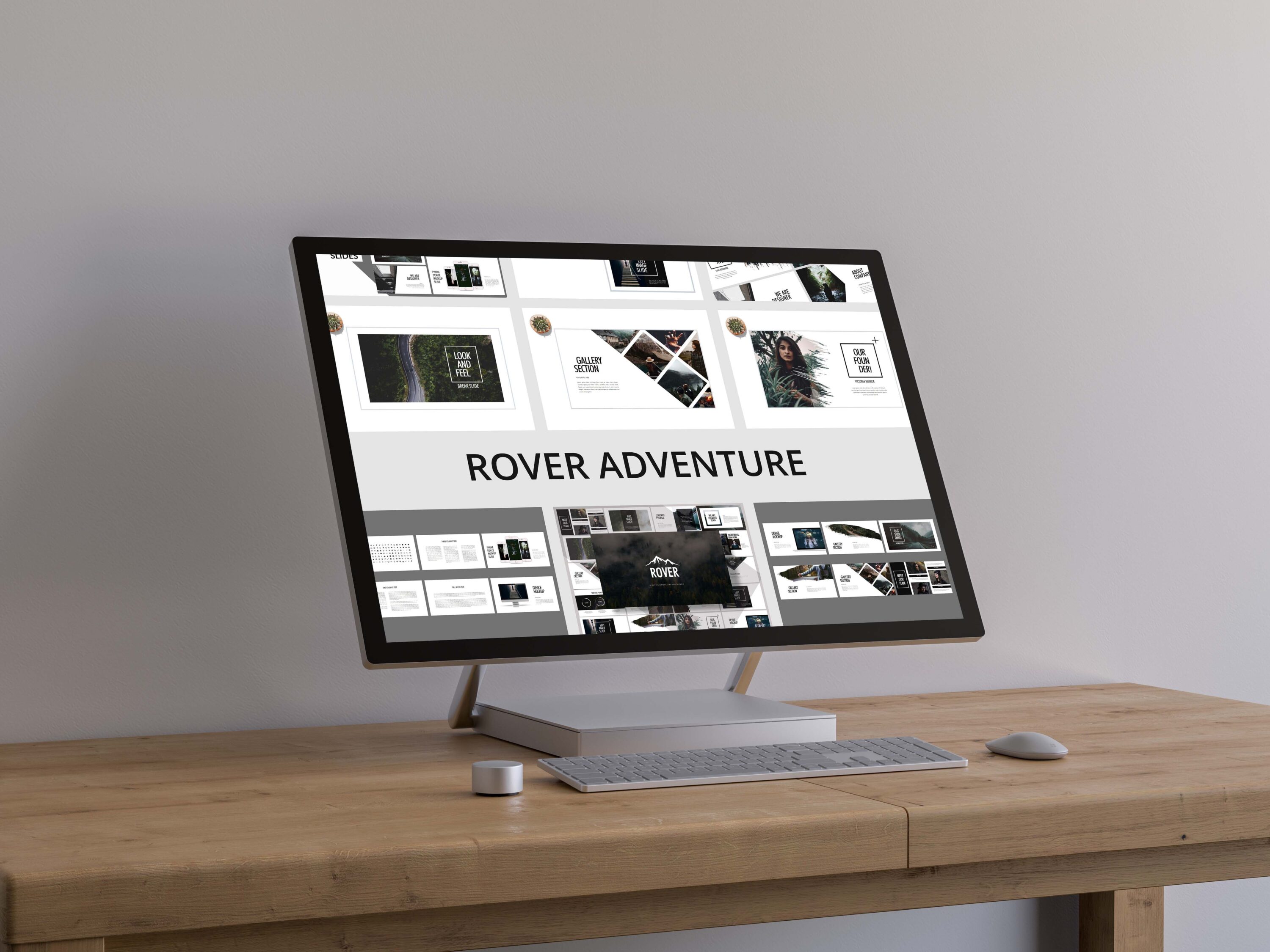Rover Adventure - Wild Google Slides - Mockup on Desktop.