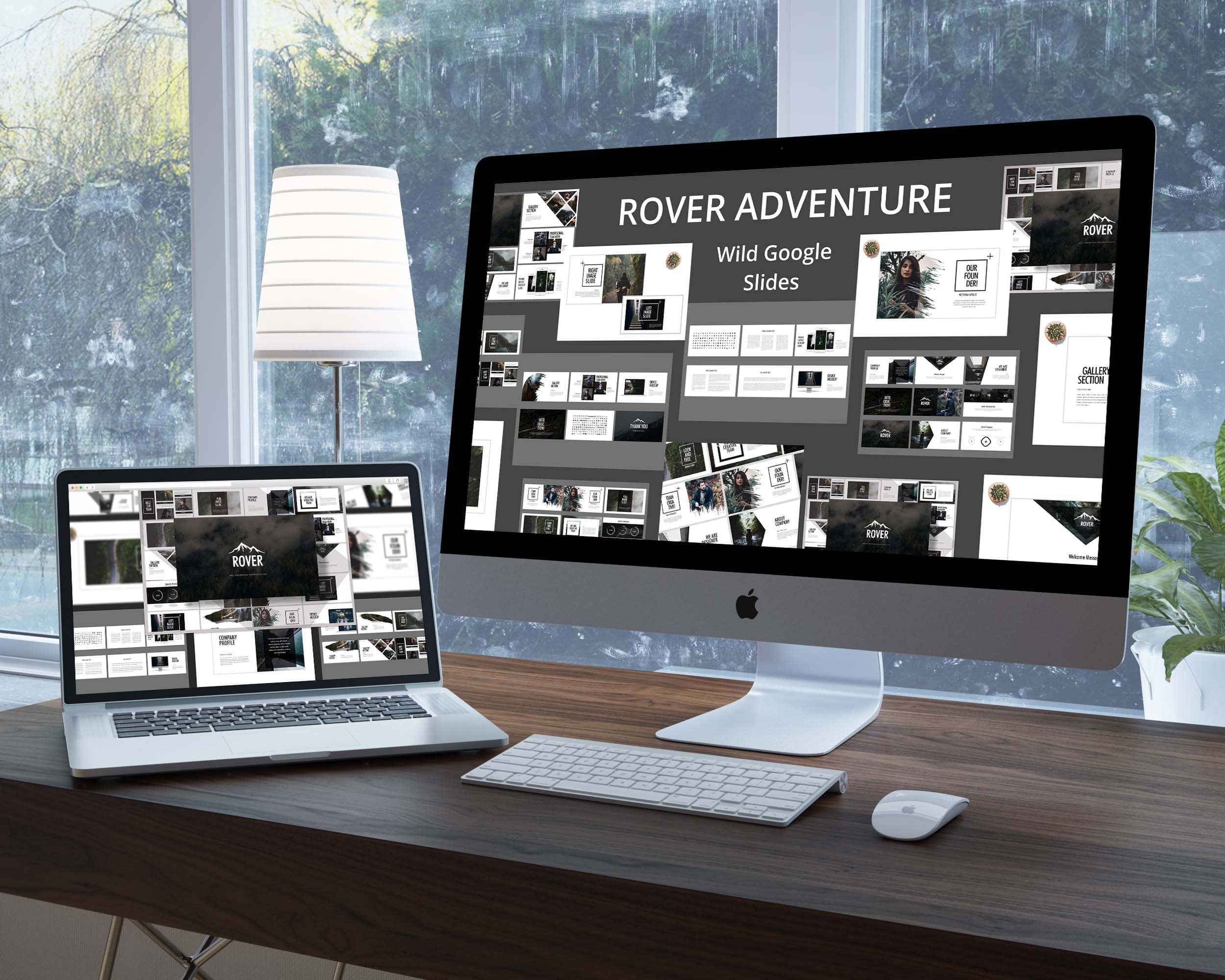 Rover Adventure - Wild Google Slides - Mockup on Laptop&Desktop.
