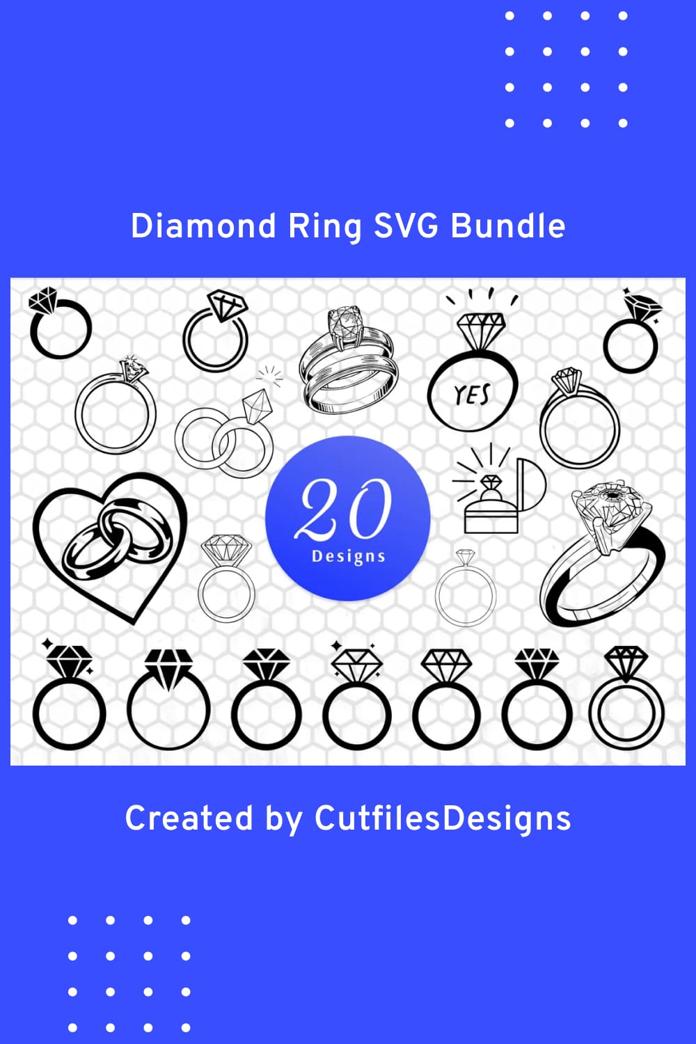 Diamond Ring SVG Bundle.