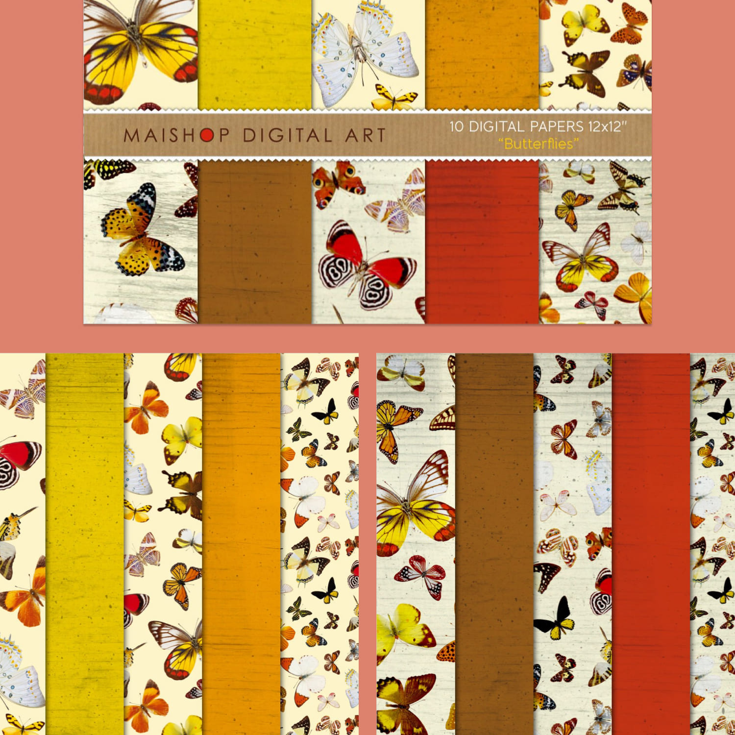 Digital Papers Butterflies cover.