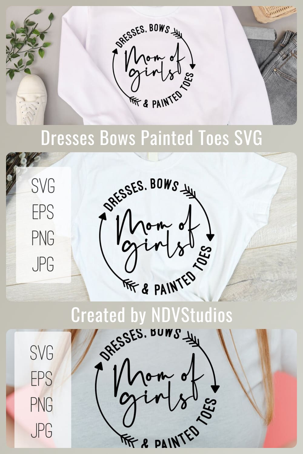 Dresses Bows Painted Toes SVG.