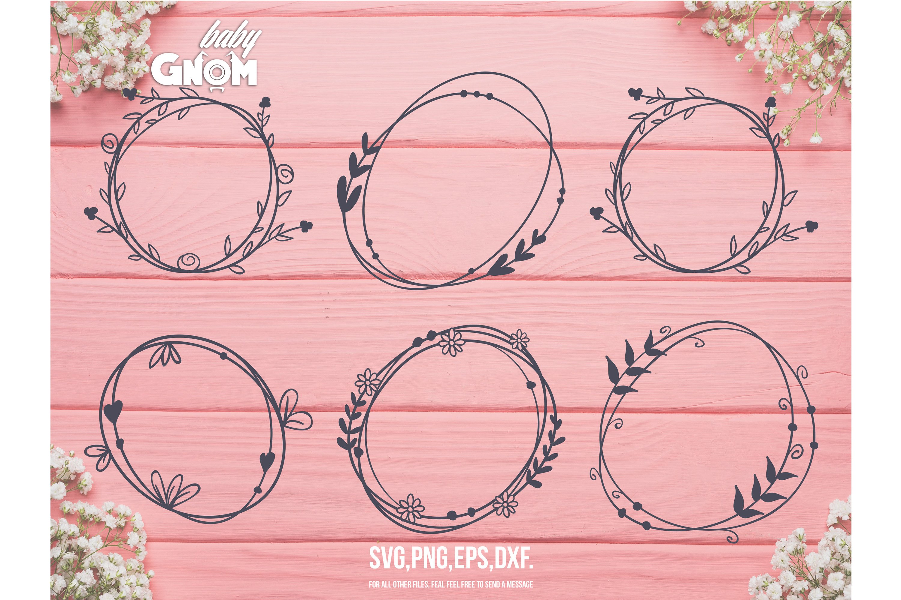 Pink background with frames.