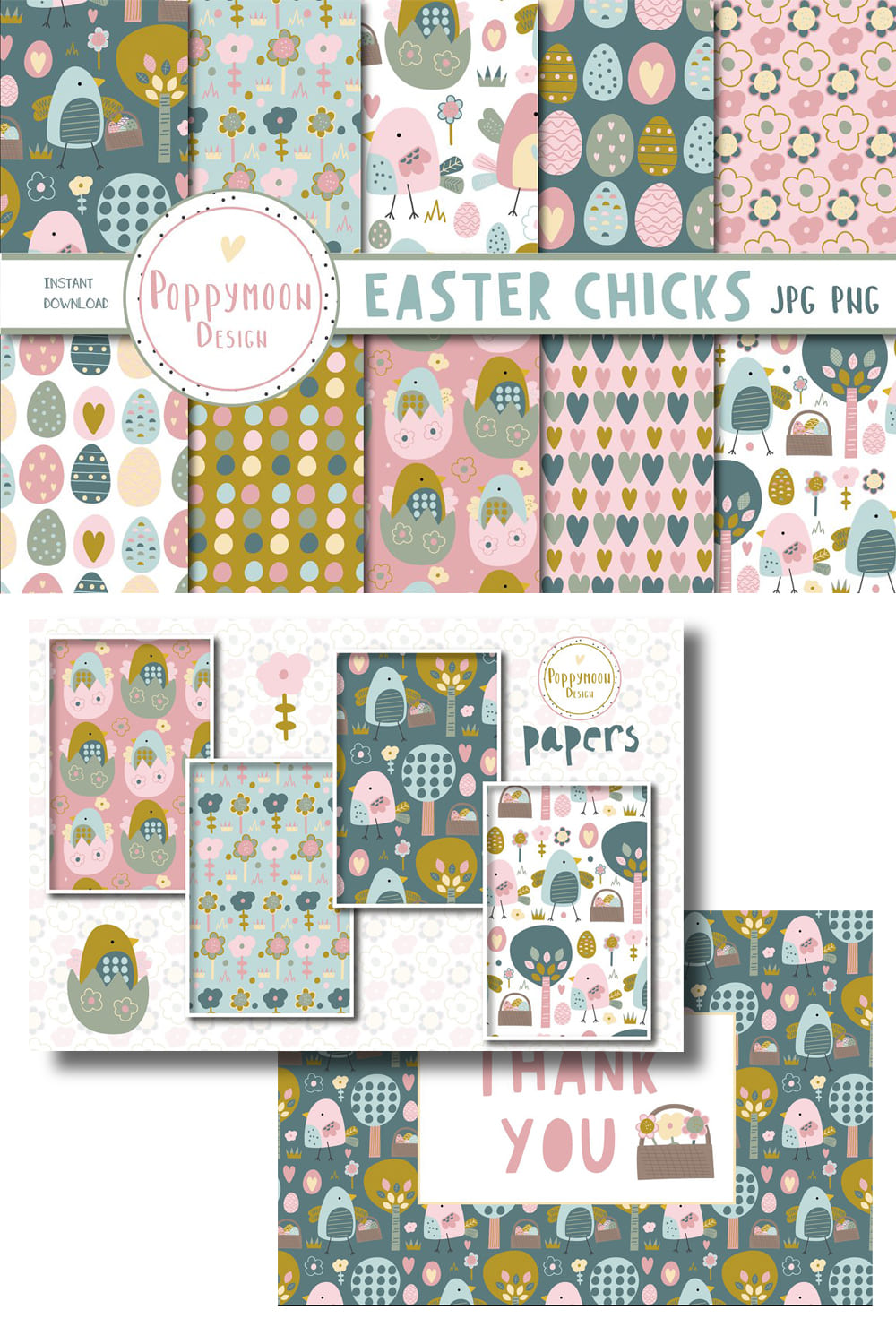 Easter Chicks Paper Set.