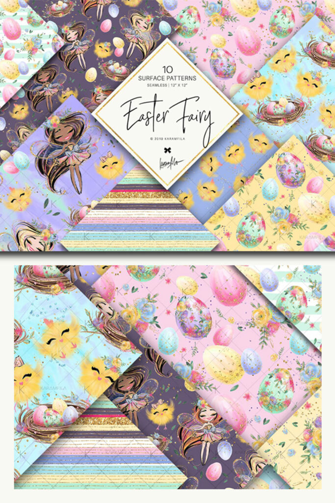 Easter Fairy Patterns – MasterBundles
