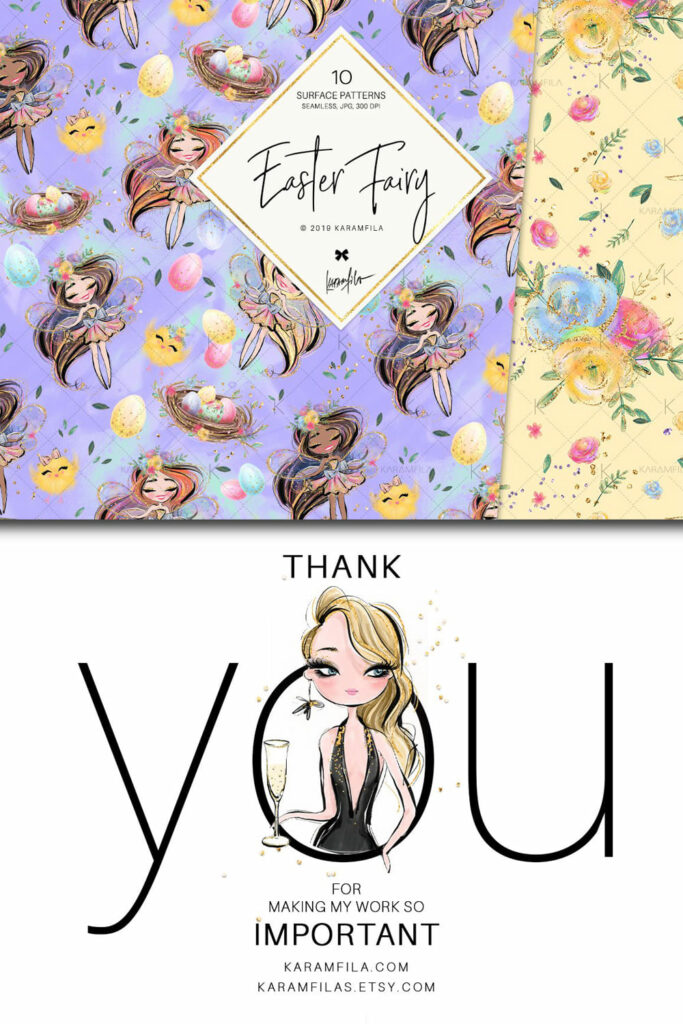 Easter Fairy Patterns – MasterBundles