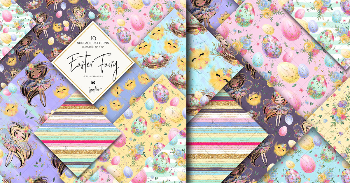 Easter Fairy Patterns – MasterBundles