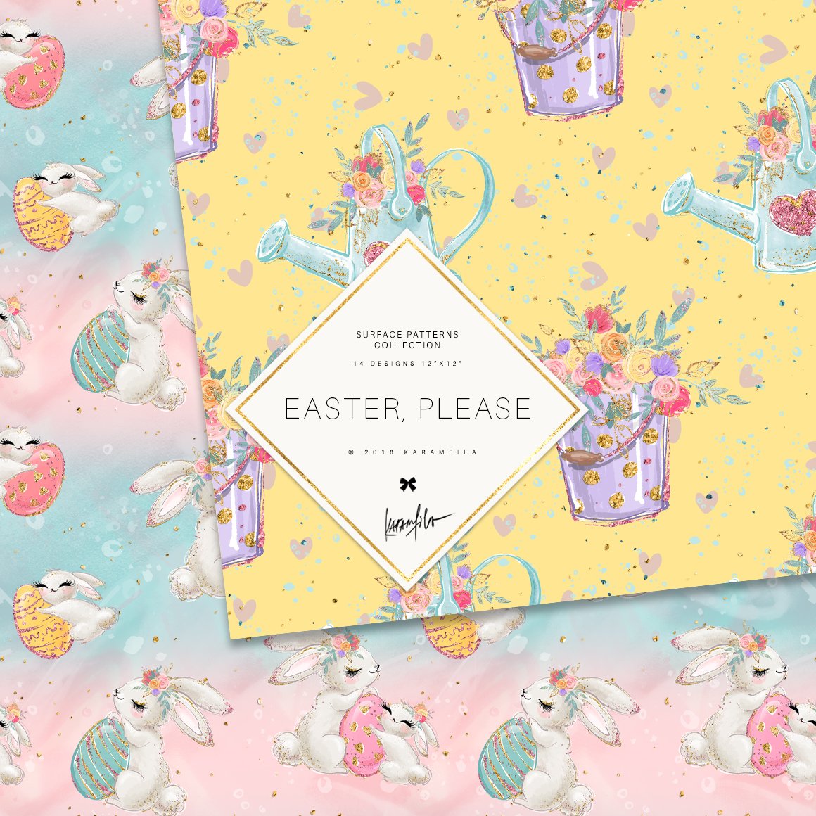 12 Easter Seamless Patterns.