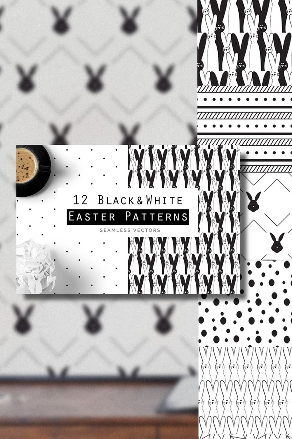 Easter Patterns in Black & White.