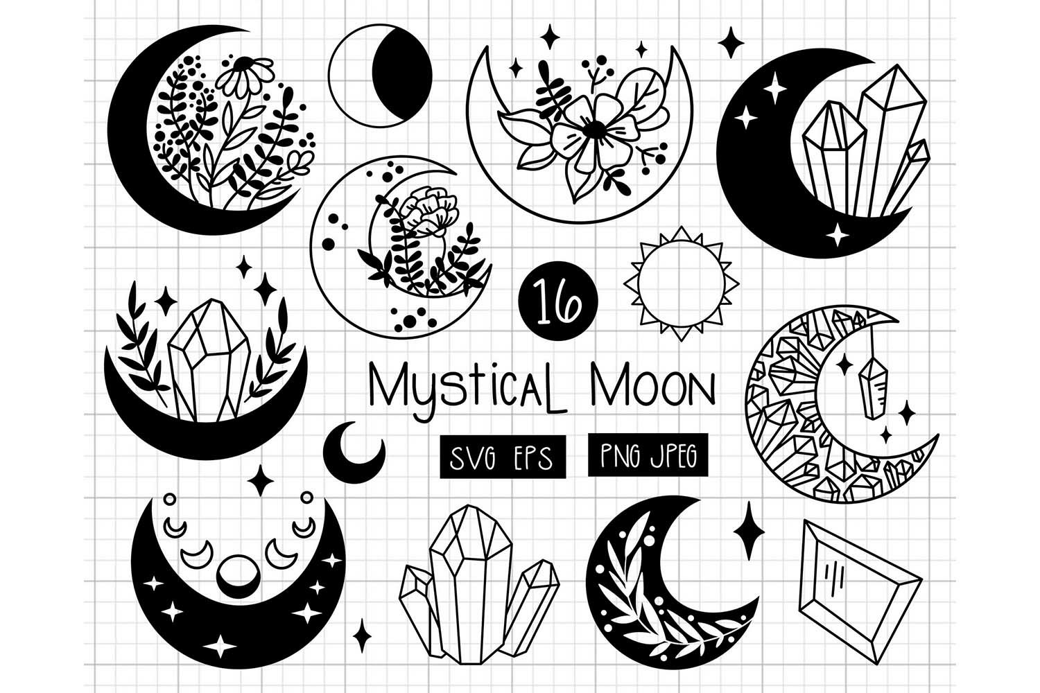 Mystical moon collection.