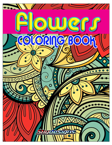 flowers coloring book cover thumbnail 2