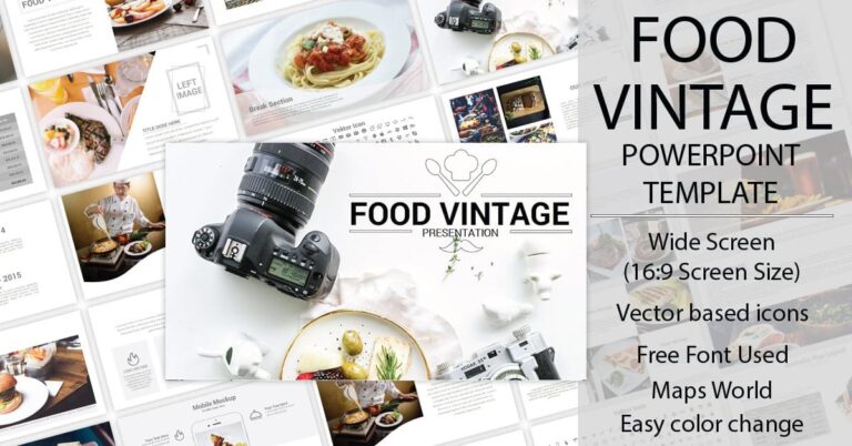 Food Vintage Powerpoint Template – MasterBundles