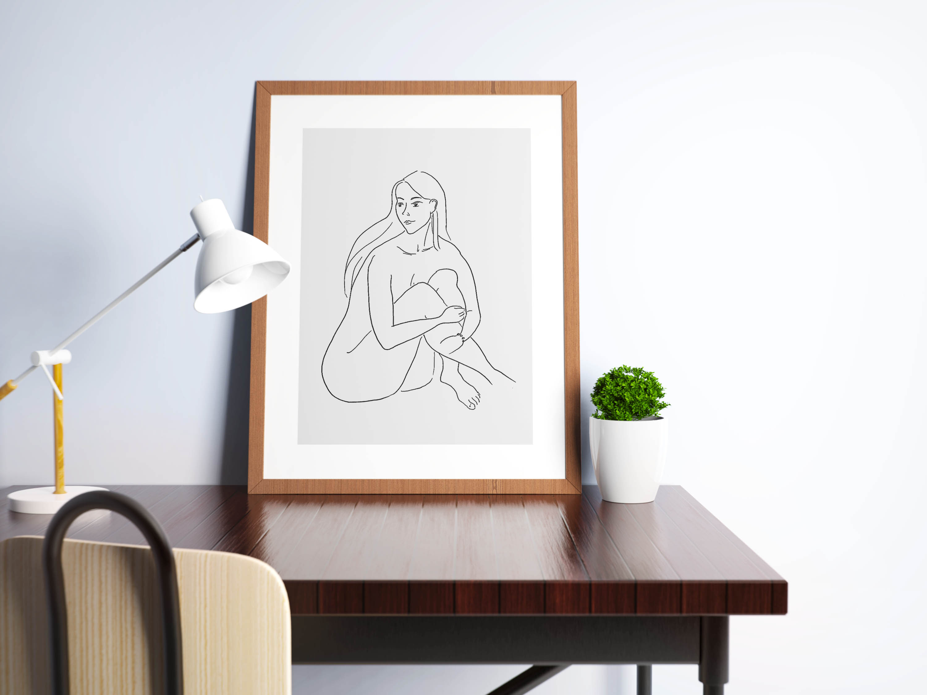 Woman's Body. Line Art Collection