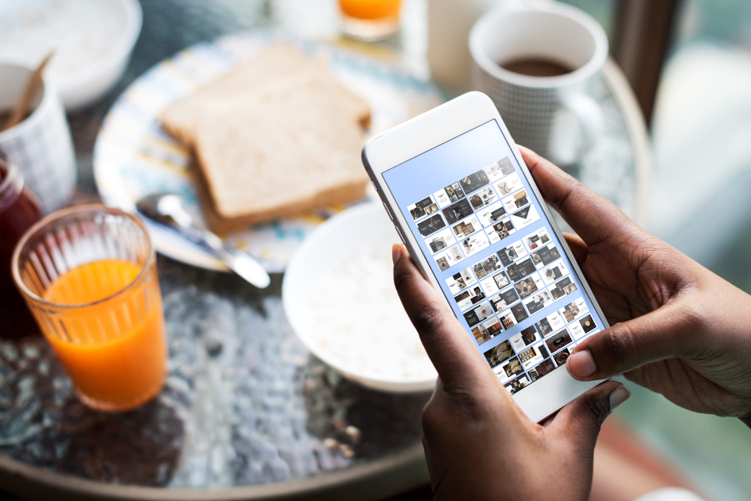 Gayo Coffee Google Slides Template - Mockup on Smartphone.