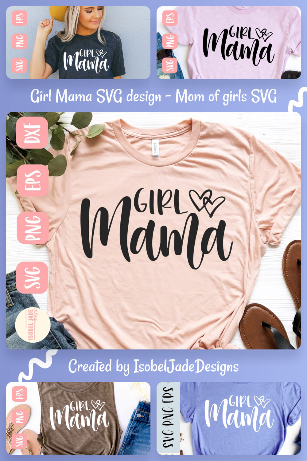 girl mama svg design mom of girls svg pinterest