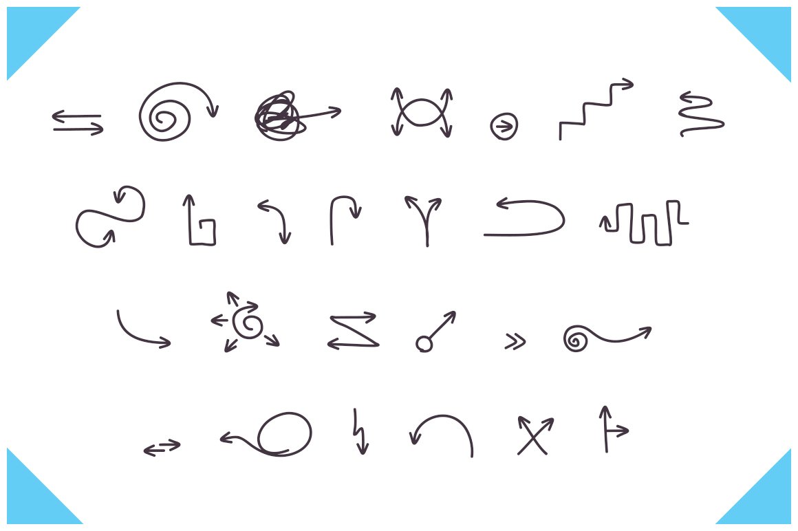 Collection of arrow symbols.