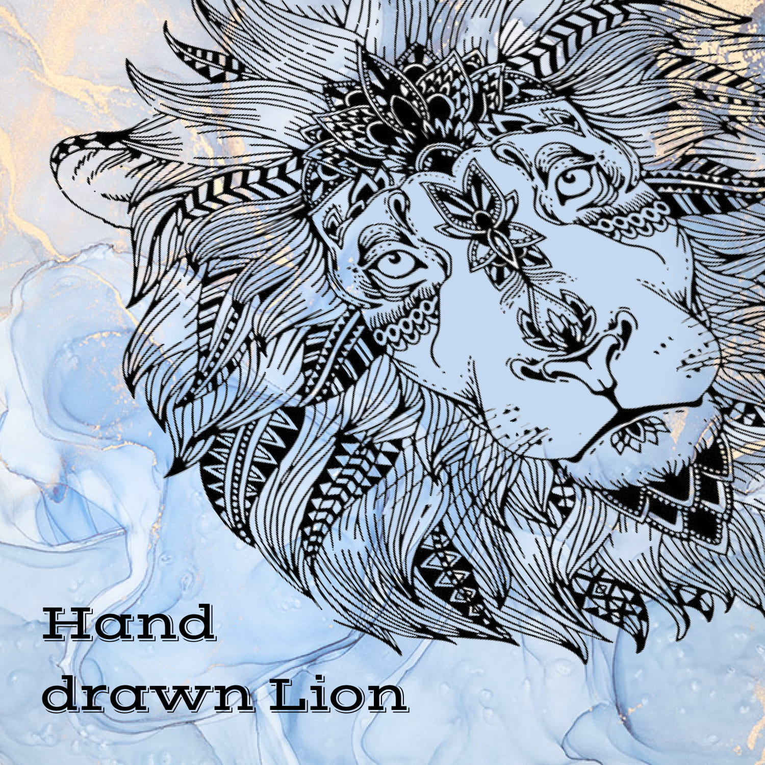Hand drawn Lion.