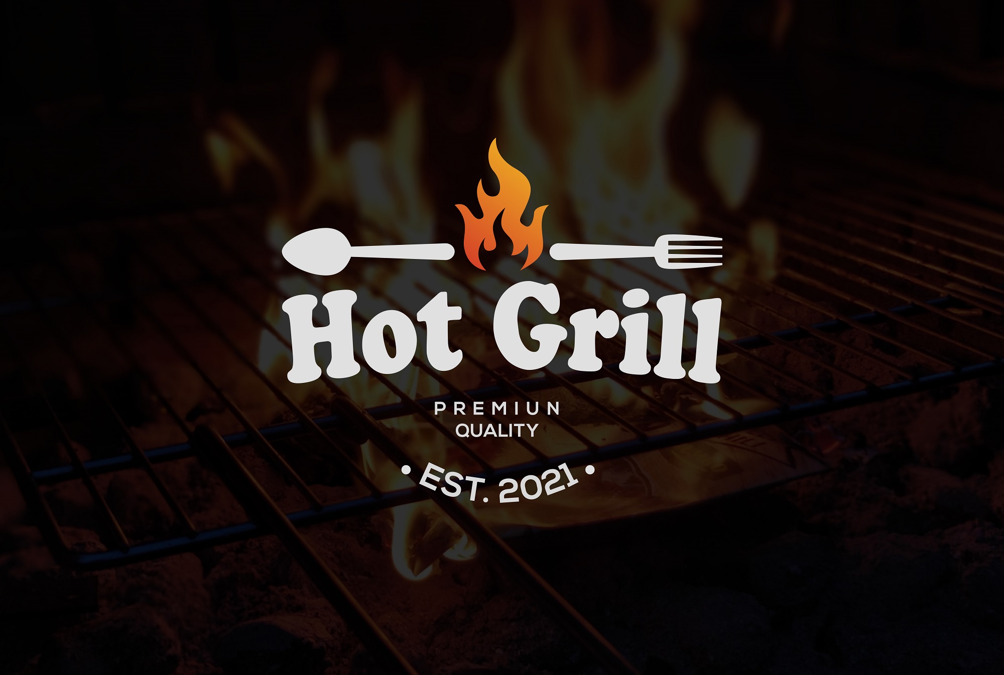 simple and clean minimal restaurant, kitchen and grill logos for you