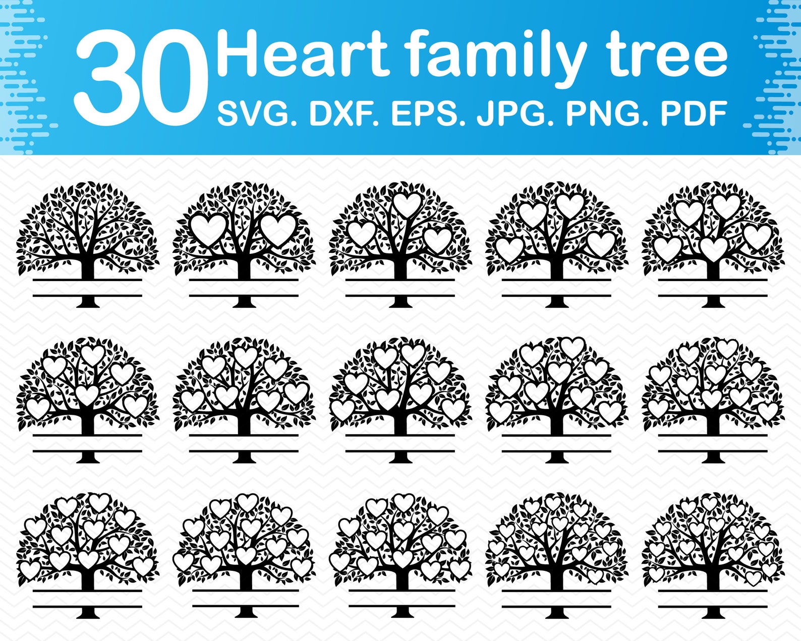 This is a great example of Heart Family Tree for your design.
