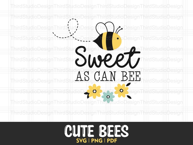 Cute Bees - Sweet As Can Bee.