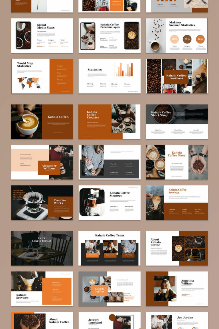 Kahala - Coffee Powerpoint Template – MasterBundles