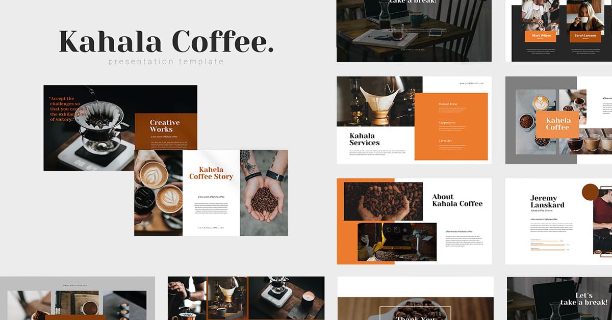 Kahala - Coffee Google Slides - preview image.