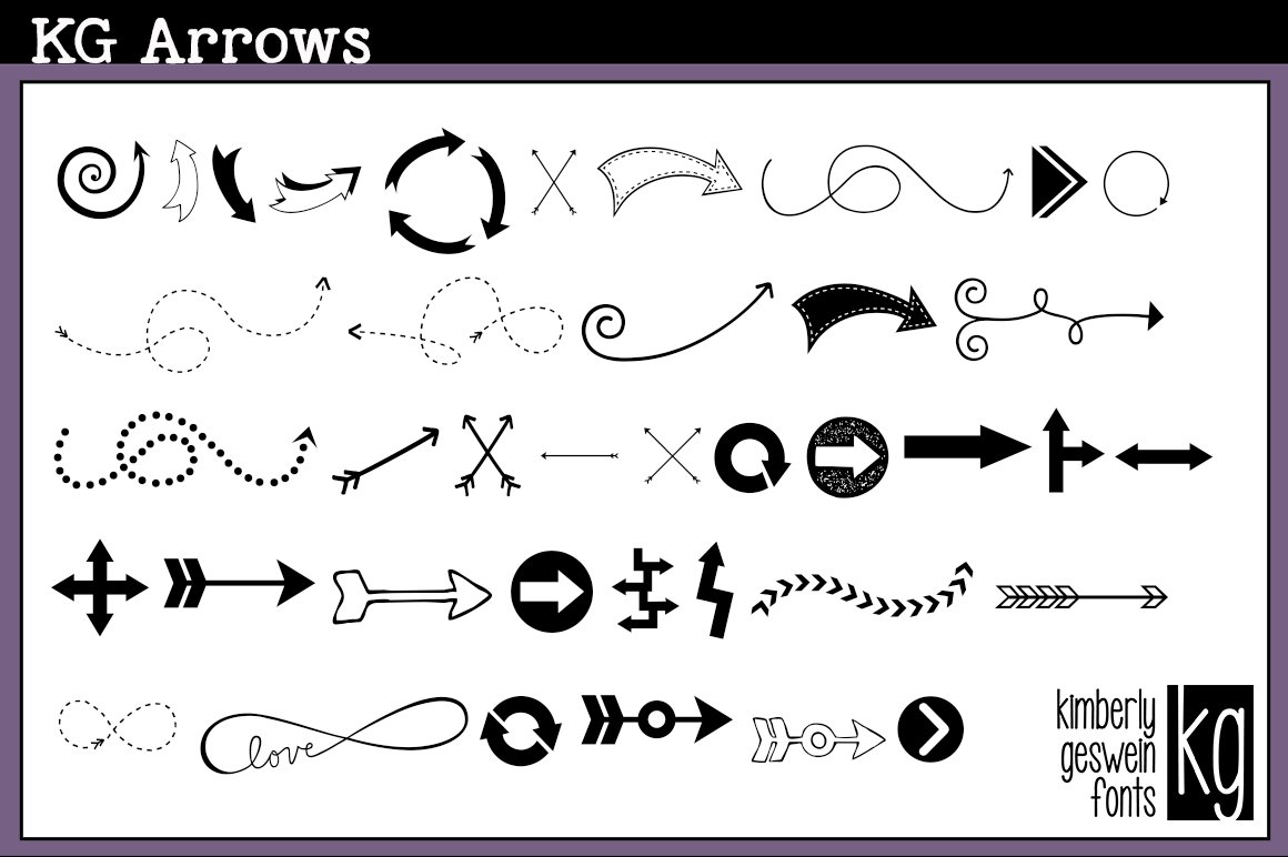 Collection of arrows symbols.
