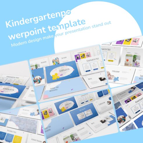 Kindergarten Powerpoint Template for Kindergarten and preschool Presentation template.