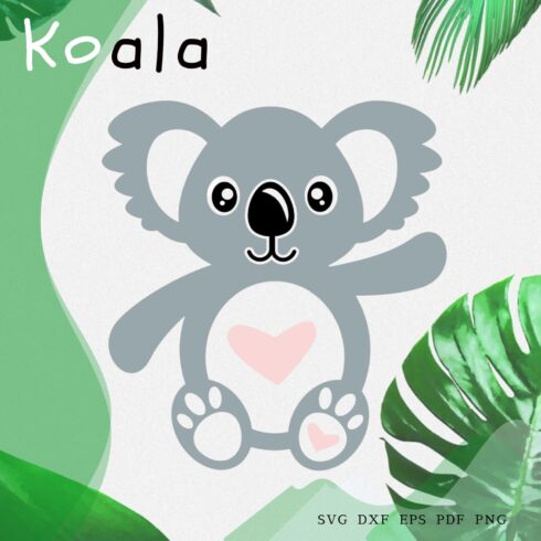 Picture of a koala with a heart on it.