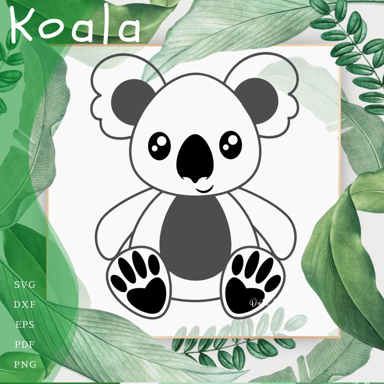 Koala SVG / PNG / EPS / DXF Files.