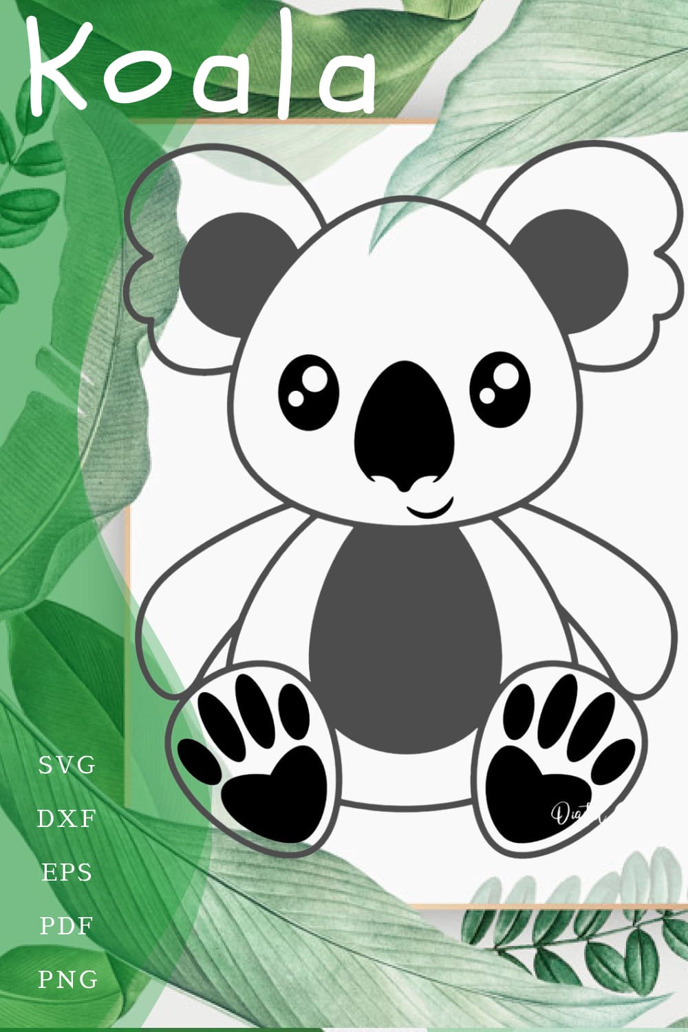 Koala SVG / PNG / EPS / DXF Files.