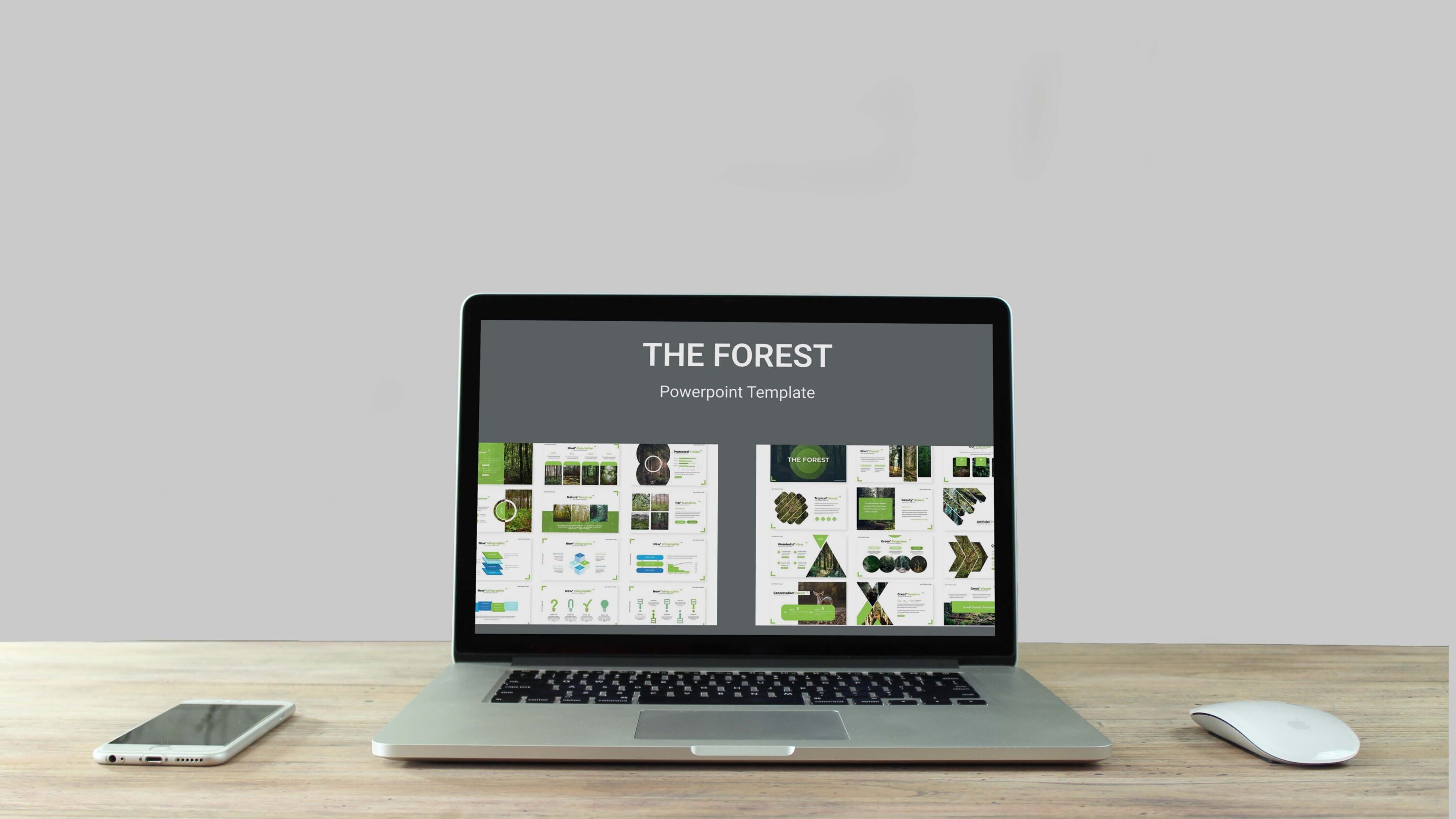 The Forest - Powerpoint Template - laptop.