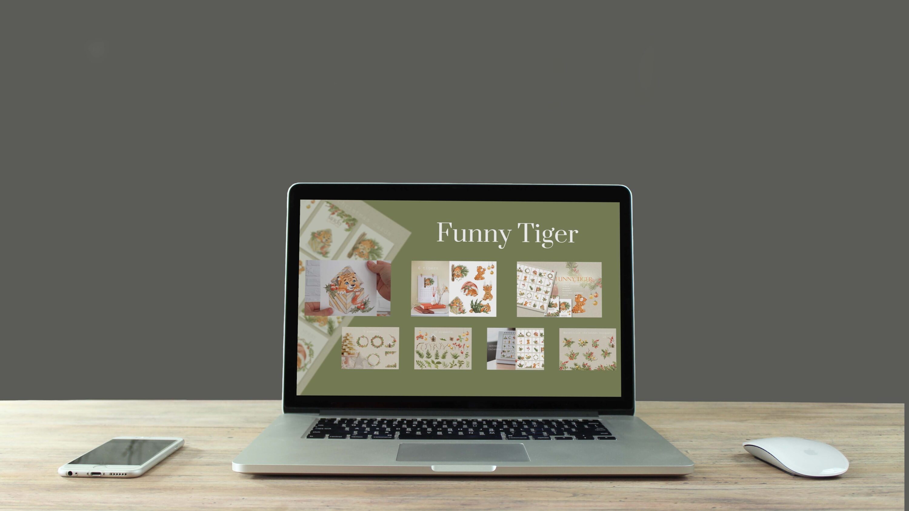 Funny Tiger - laptop.