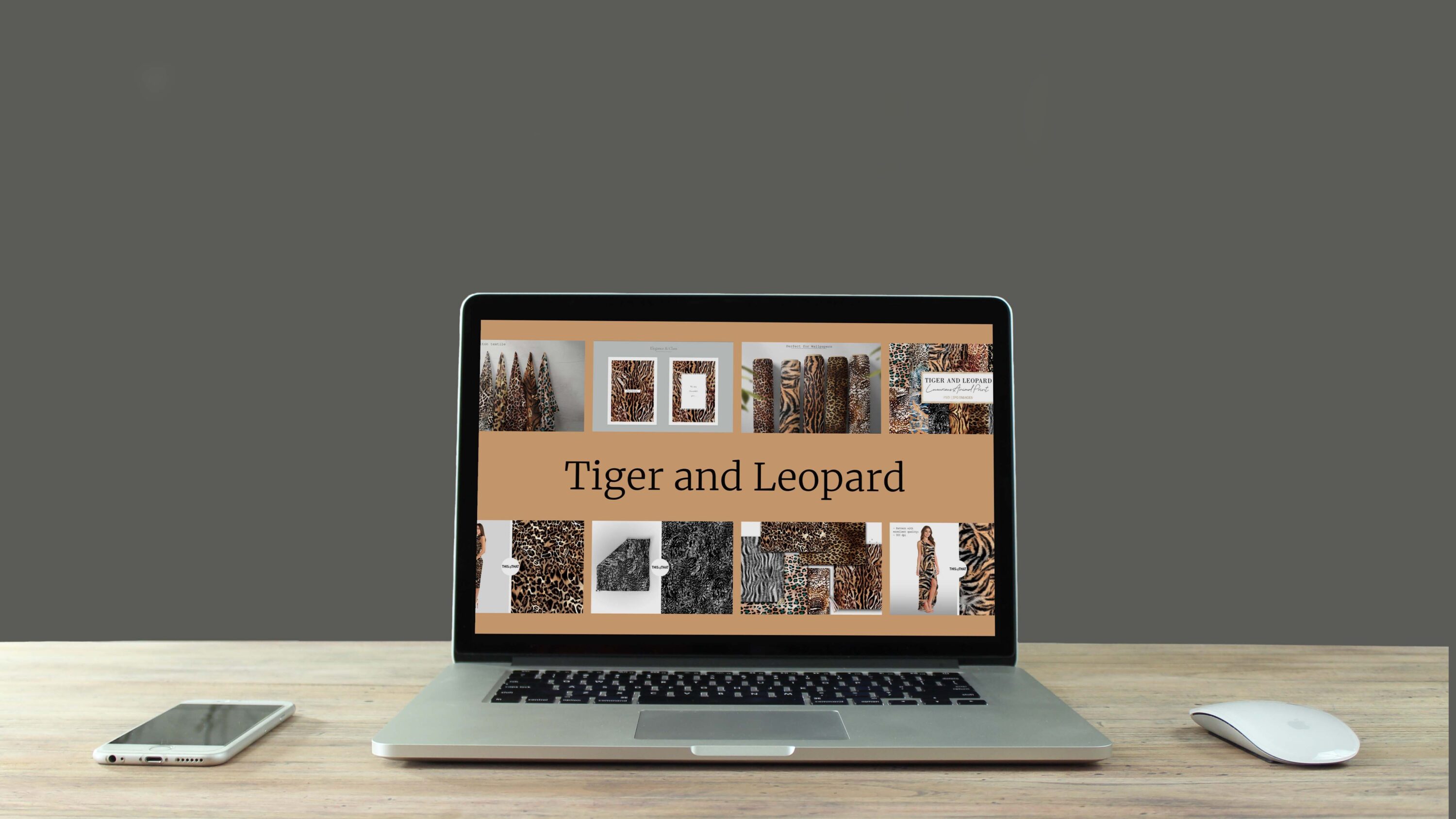 Tiger and Leopard - laptop.