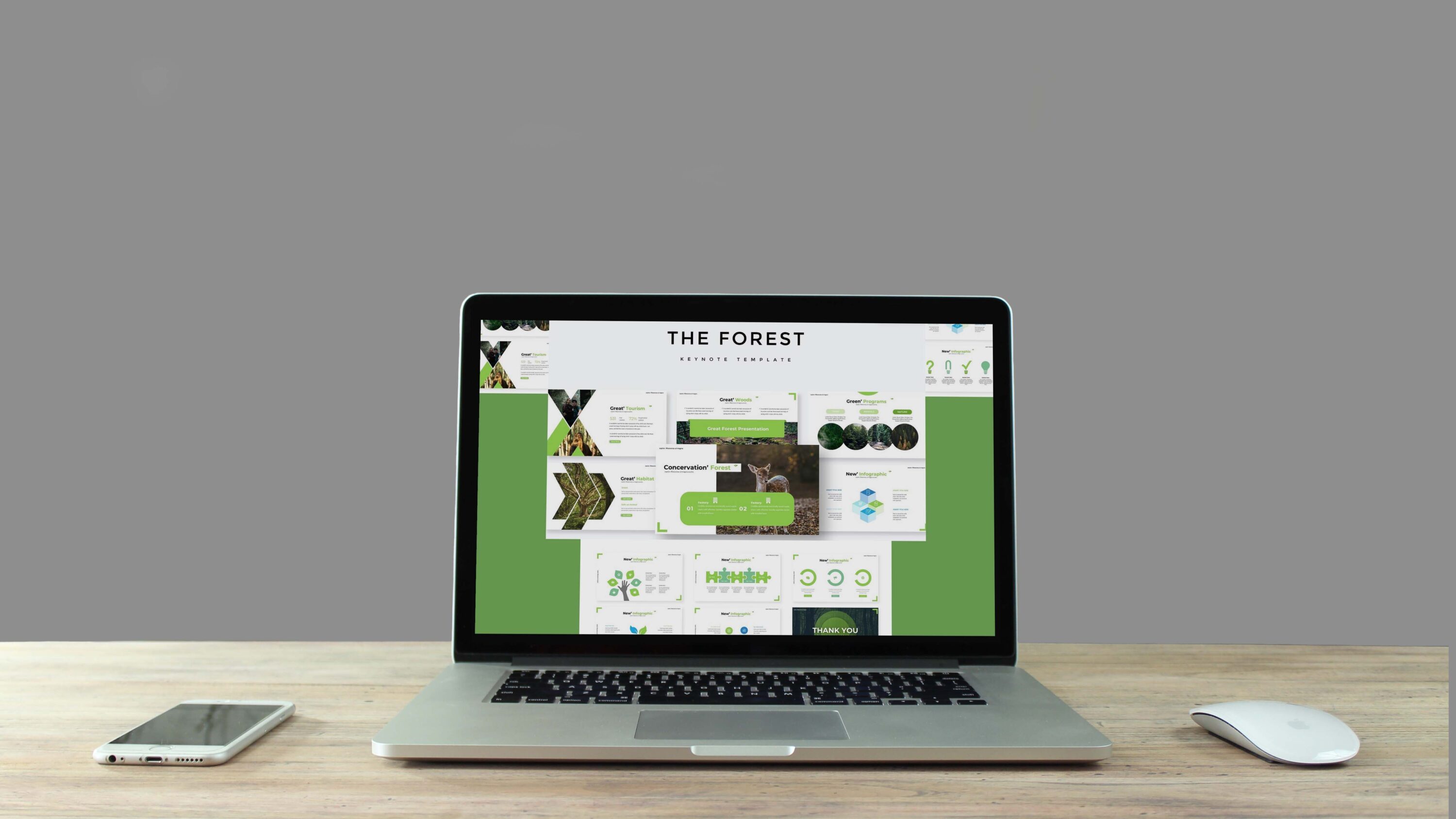 The Forest - Keynote Template - laptop.