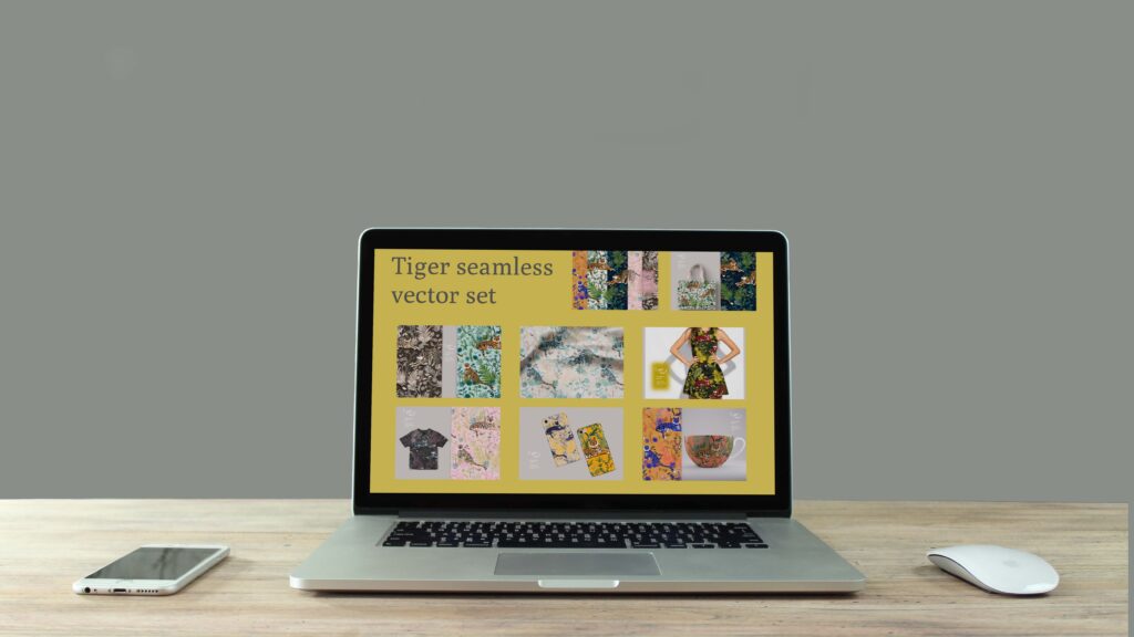 Tiger Seamless Vector Set – MasterBundles